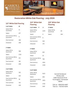 Restoration White Oak Flooring - July 2024